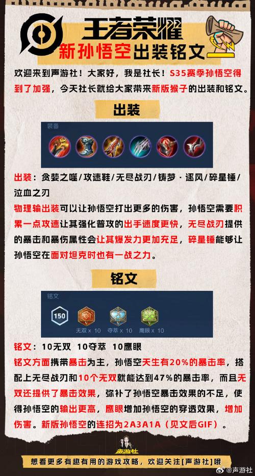 王者荣耀猴子现在出装和铭文是什么,王者荣耀猴子最强出装打出12亿伤害