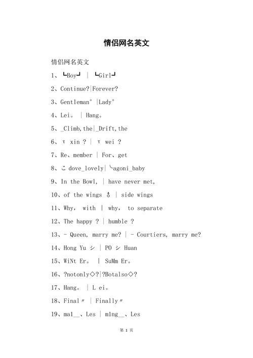 好听的王者情侣id大全英文名字(好听的王者情侣id大全英文名字女)-第4张图片-无暮网 好听的王者情侣id大全英文名字(好听的王者情侣id大全英文名字女)-第4张图片-无暮网