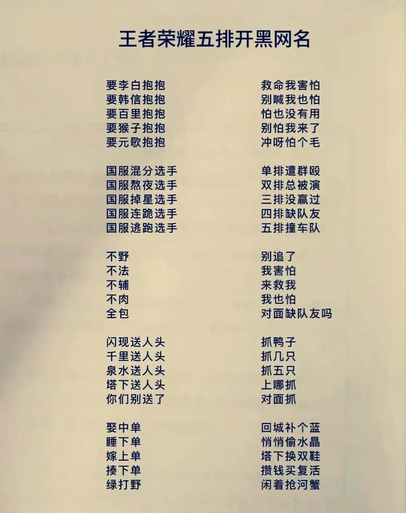 王者荣耀id名字推荐沙雕女,王者荣耀id名字推荐沙雕女英雄
