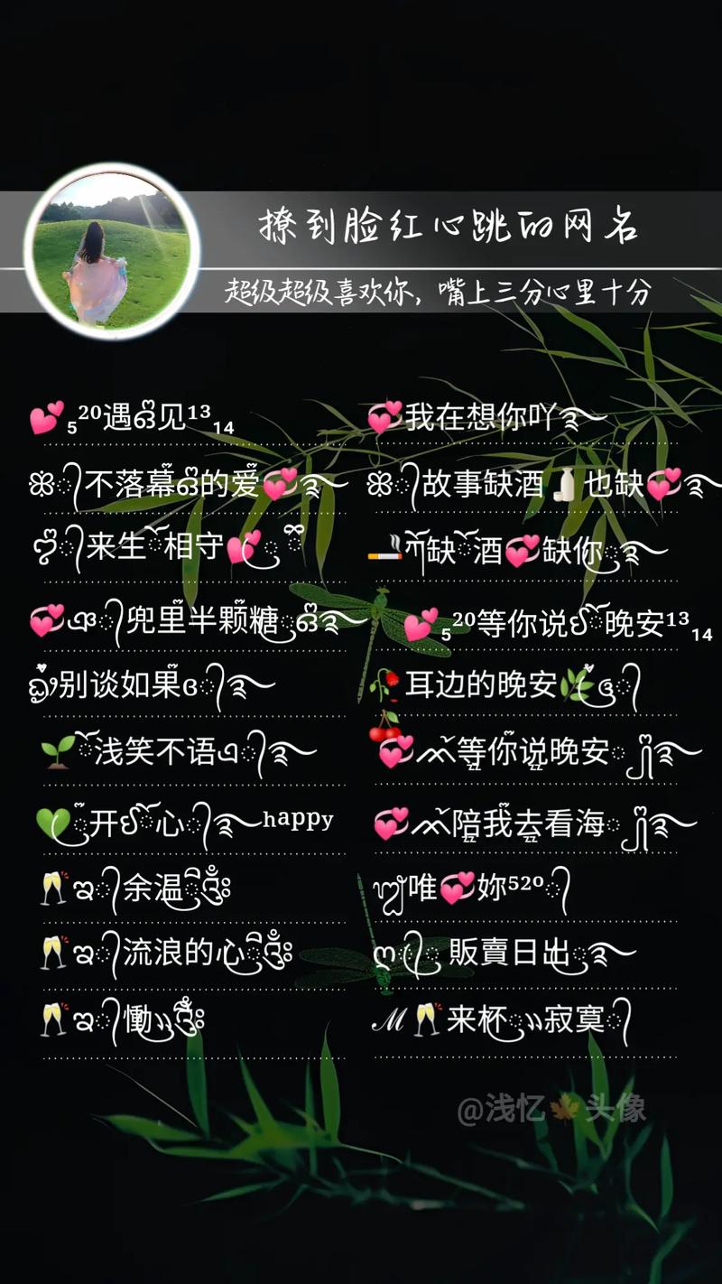 王者荣耀撩妹名字大全男,王者荣耀撩妹名字大全男生