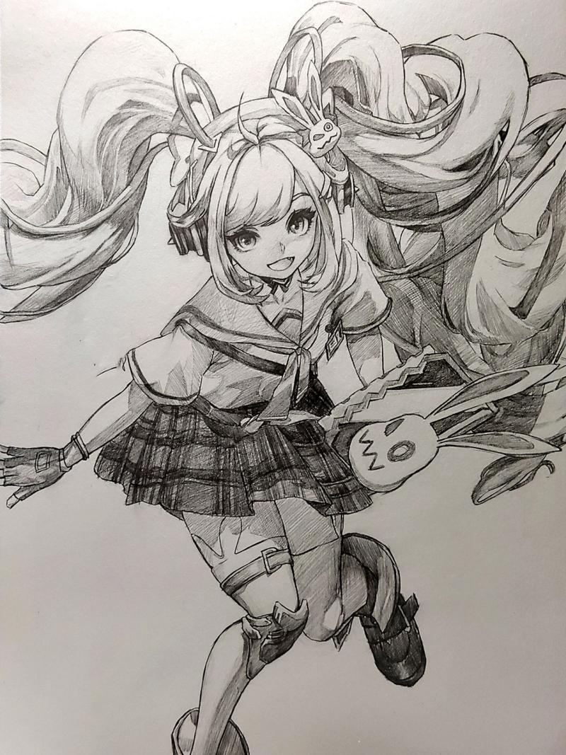 如何画王者荣耀安琪拉（画王者荣耀安琪拉的皮肤的图片）-第4张图片-无暮网