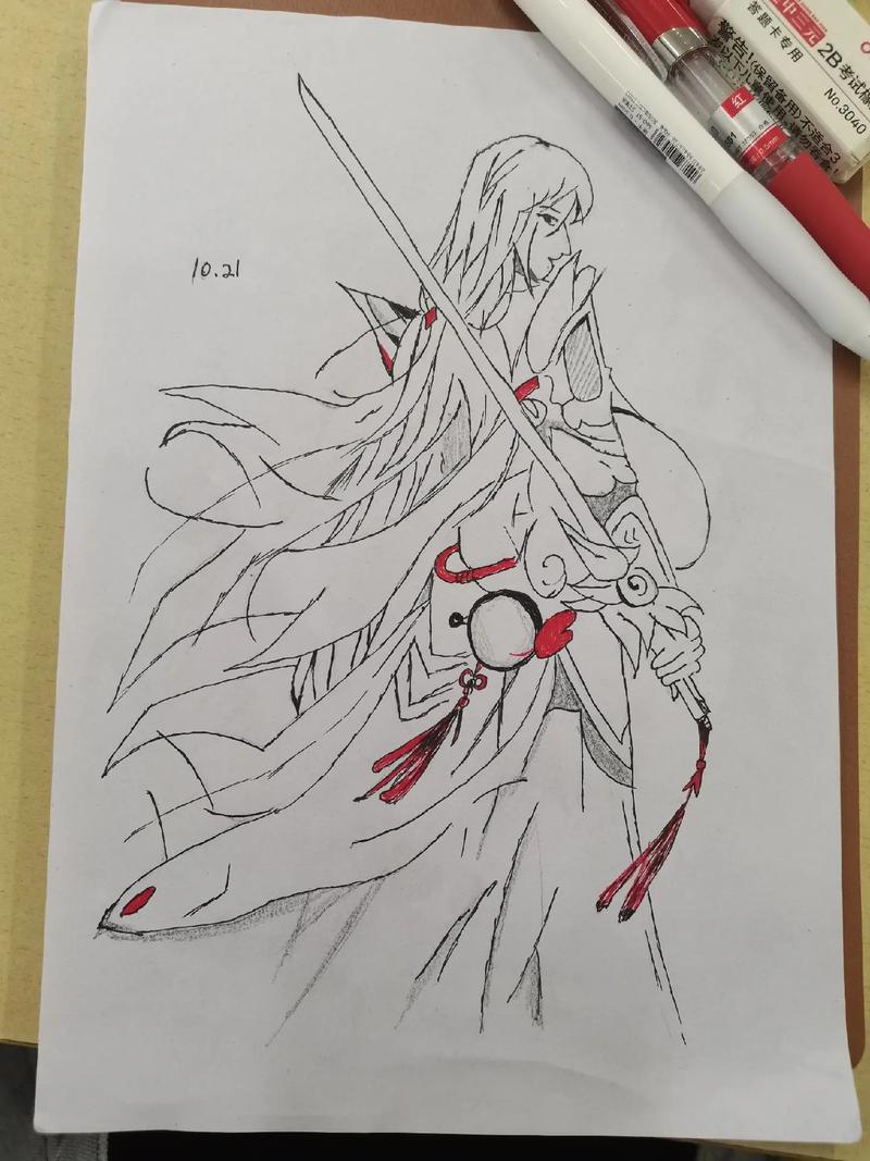 王者荣耀妲己简笔画步骤(王者荣耀妲己简笔画怎么画)-第6张图片-无暮网 王者荣耀妲己简笔画步骤(王者荣耀妲己简笔画怎么画)-第6张图片-无暮网