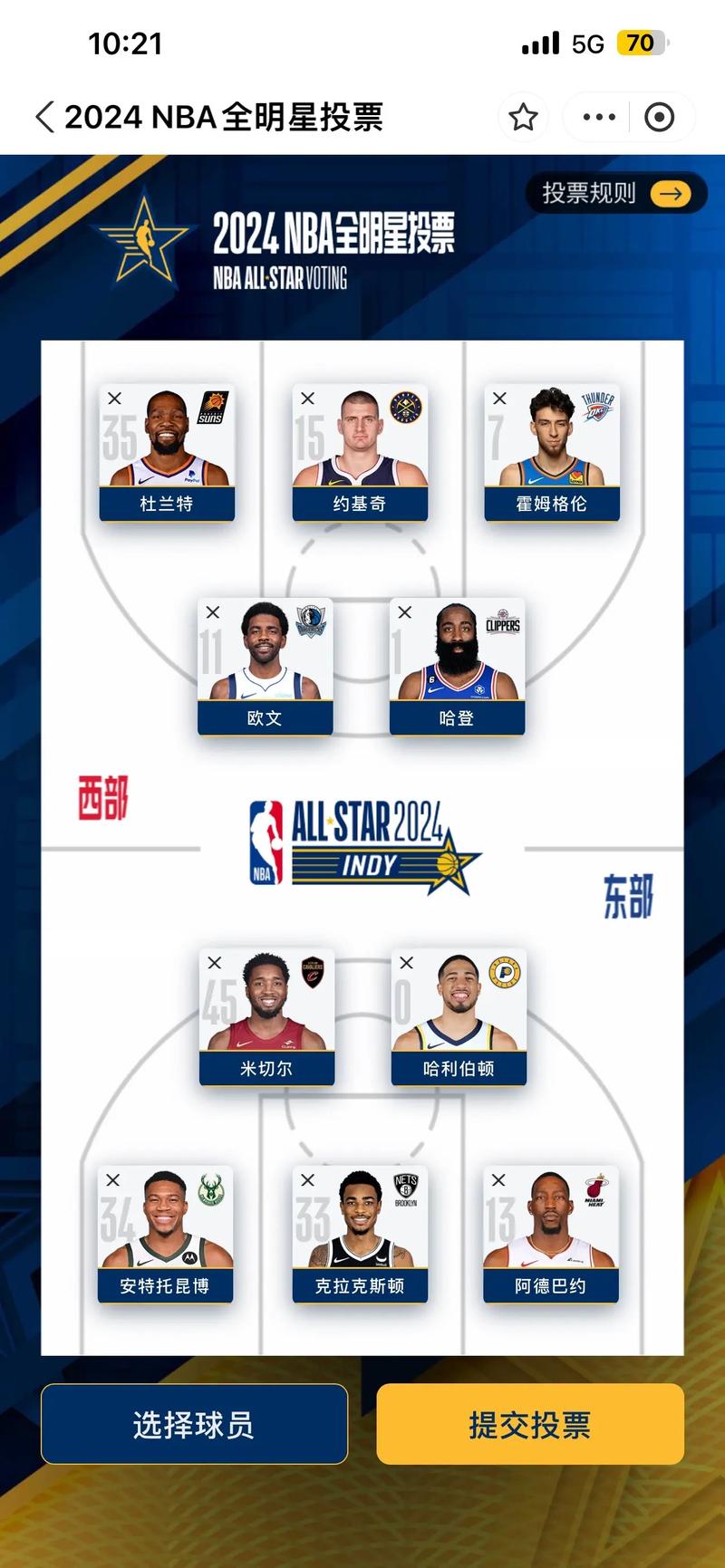 2023年nba全明星赛什么时候投票（21年nba全明星赛时间）-第4张图片-无暮网
