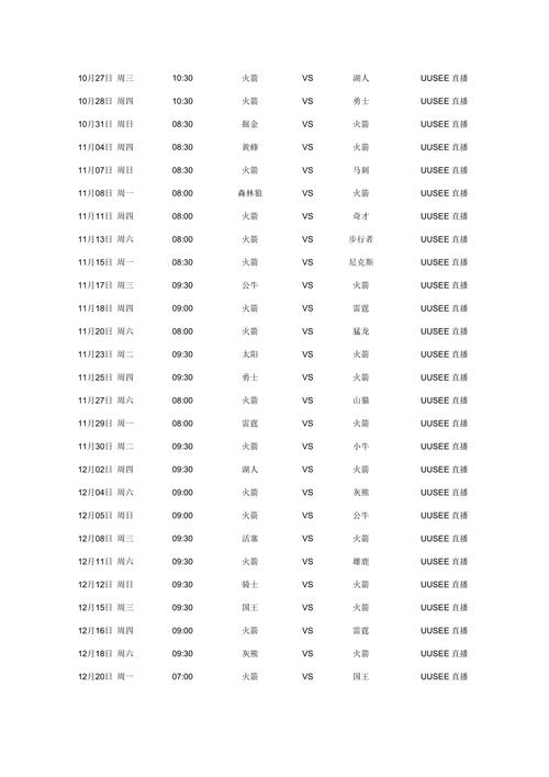 火箭赛程表2020,休斯顿火箭赛程表-第2张图片-无暮网