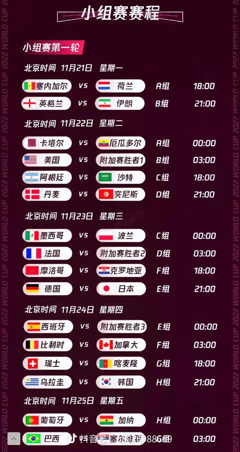 2022年世界杯开幕是星期几（2022年世界杯开幕是星期几开始）-第6张图片-无暮网