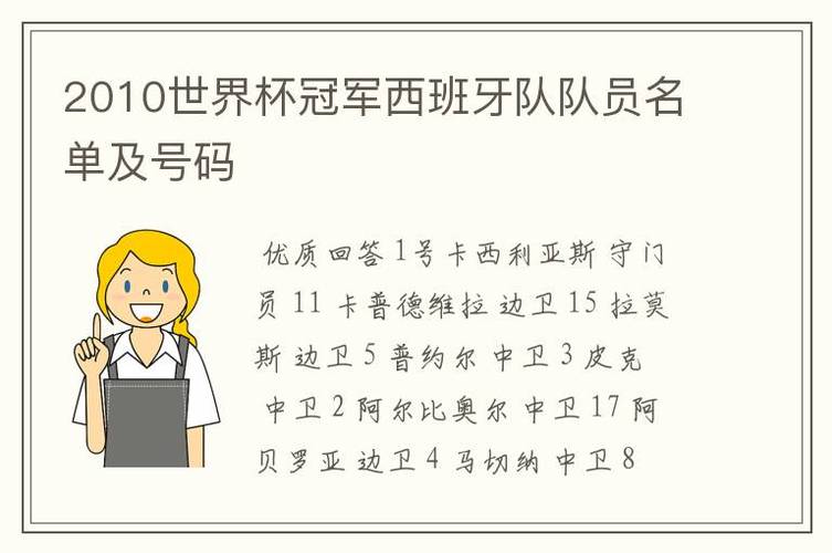 2010世界杯冠军西班牙阵容(2010世界杯冠军西班牙主力阵容)-第4张图片-无暮网 2010世界杯冠军西班牙阵容(2010世界杯冠军西班牙主力阵容)-第4张图片-无暮网