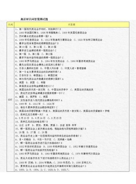 关于奥运会的题目有哪些(奥运会 题目)-第4张图片-无暮网 关于奥运会的题目有哪些(奥运会 题目)-第4张图片-无暮网
