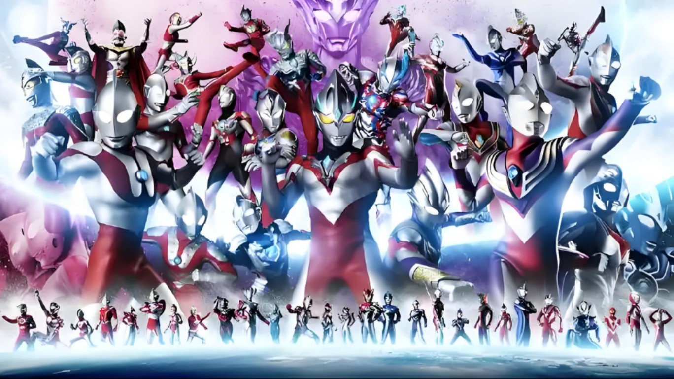 全屏全屏奥特曼家(奥特曼全家福电脑壁纸)