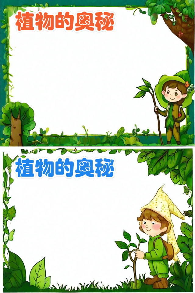 幼儿植物王国海报(幼儿园植物王国主题墙)