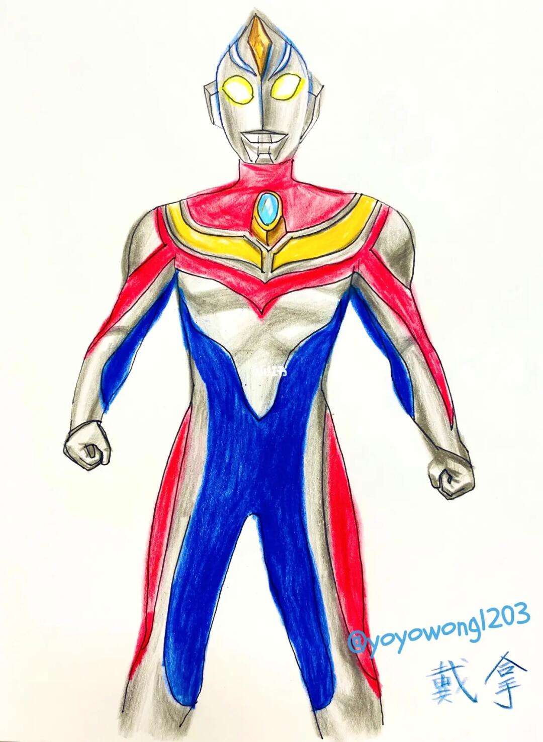 素描画戴拿奥特曼(戴拿奥特曼简笔画图片大全 素描)