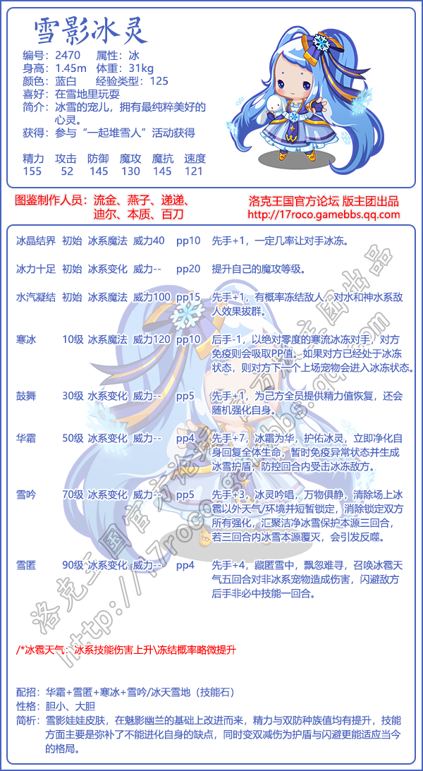 洛克王国冰灵乐熊(洛克王国冰灵乐熊资料卡)